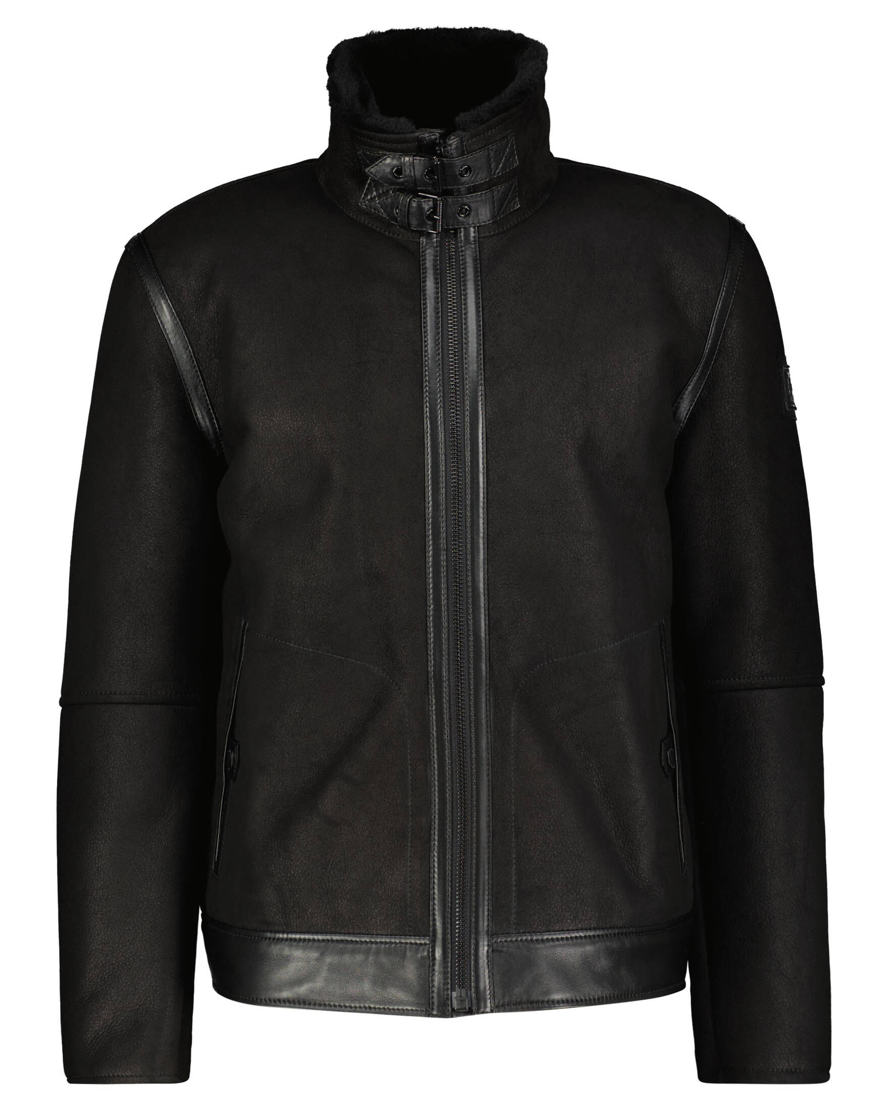 Strellson| Herren Lederjacke SHELTER-DF mit Lammfell