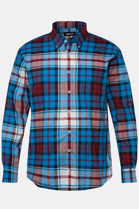Men+ Karohemd, Langarm, Buttondown-Kragen, Comfort Fit, bis 8 XL