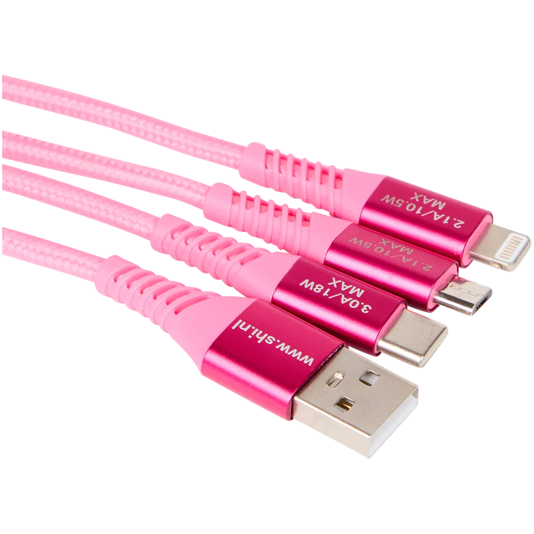 Porte-clés 4-en-1 avec câbles de charge