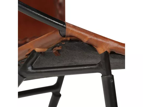 Fauteuil Marron Cuir véritable