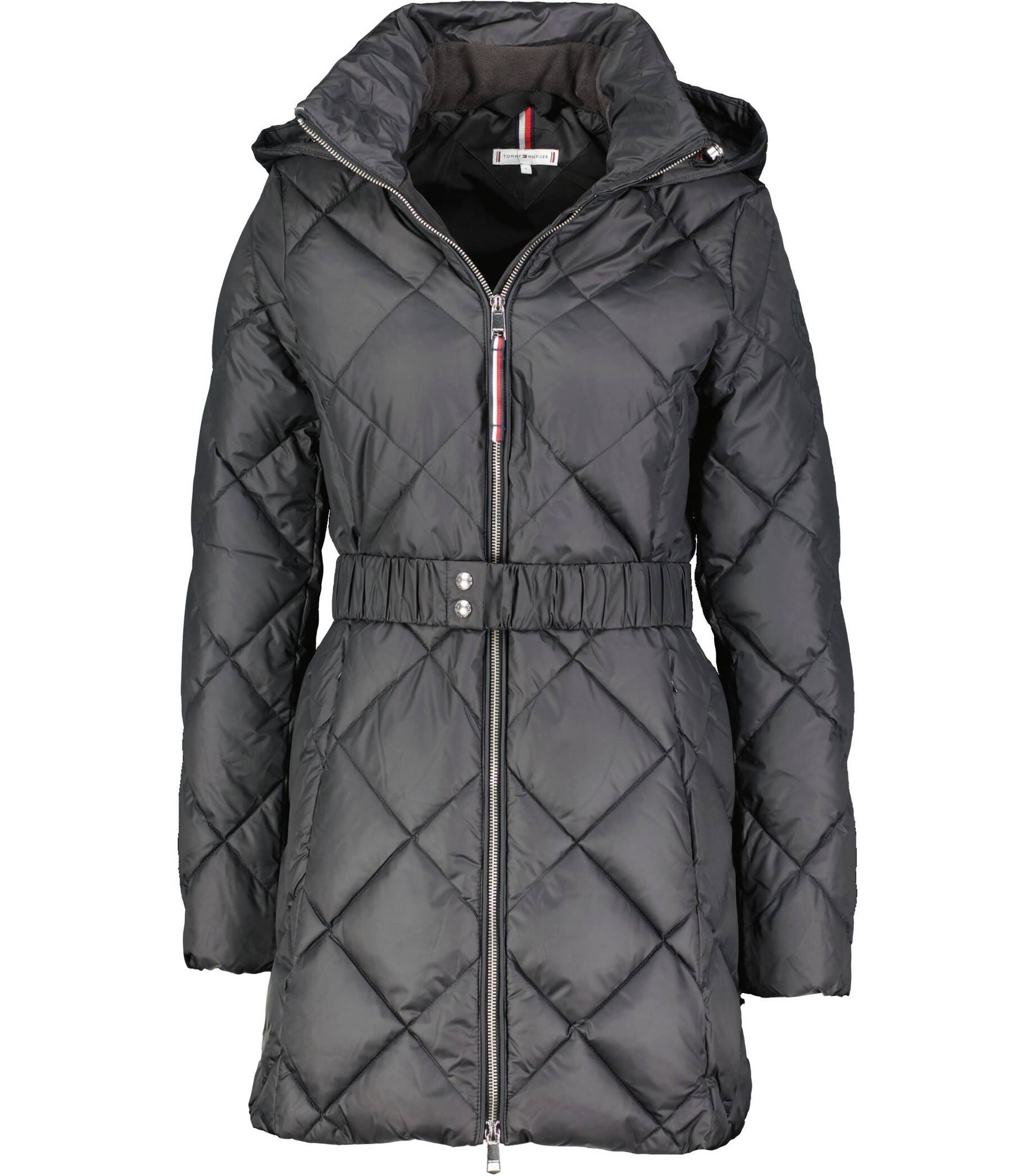 Tommy Hilfiger| Damen Steppmantel mit Kapuze ELEVATED BELTED QUILTED COAT