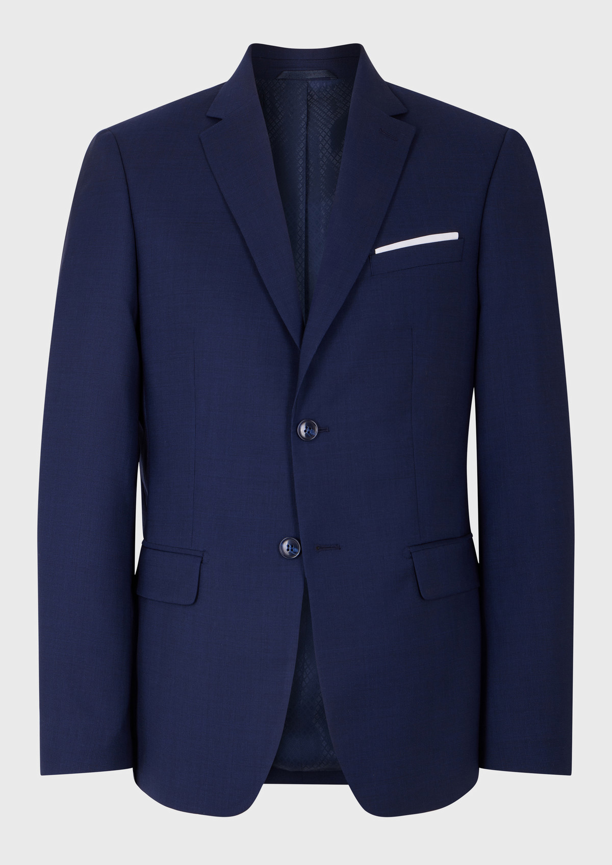 Veste de costume Regular en laine bleu marine Prince de Galles