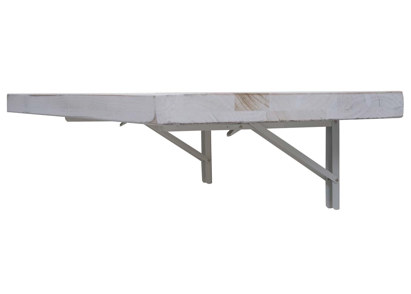 Wandtisch MCW-H48, Wandklapptisch Wandregal Tisch, klappbar Massiv-Holz ~ 100x50cm shabby weiß