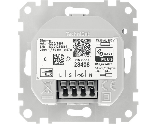 TechniSat dimmer-inzetstuk met repeaterfunctie geschikt voor Merten System M - Compatibel met SMART HOME van hornbach