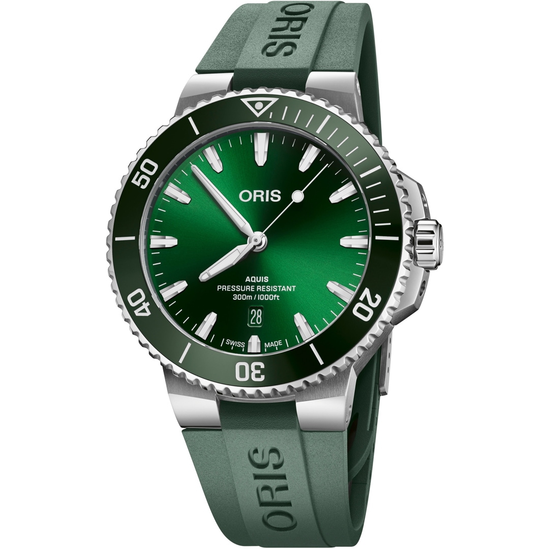 Oris Aquis Date Grün / Kautschuk Ø 43.5mm