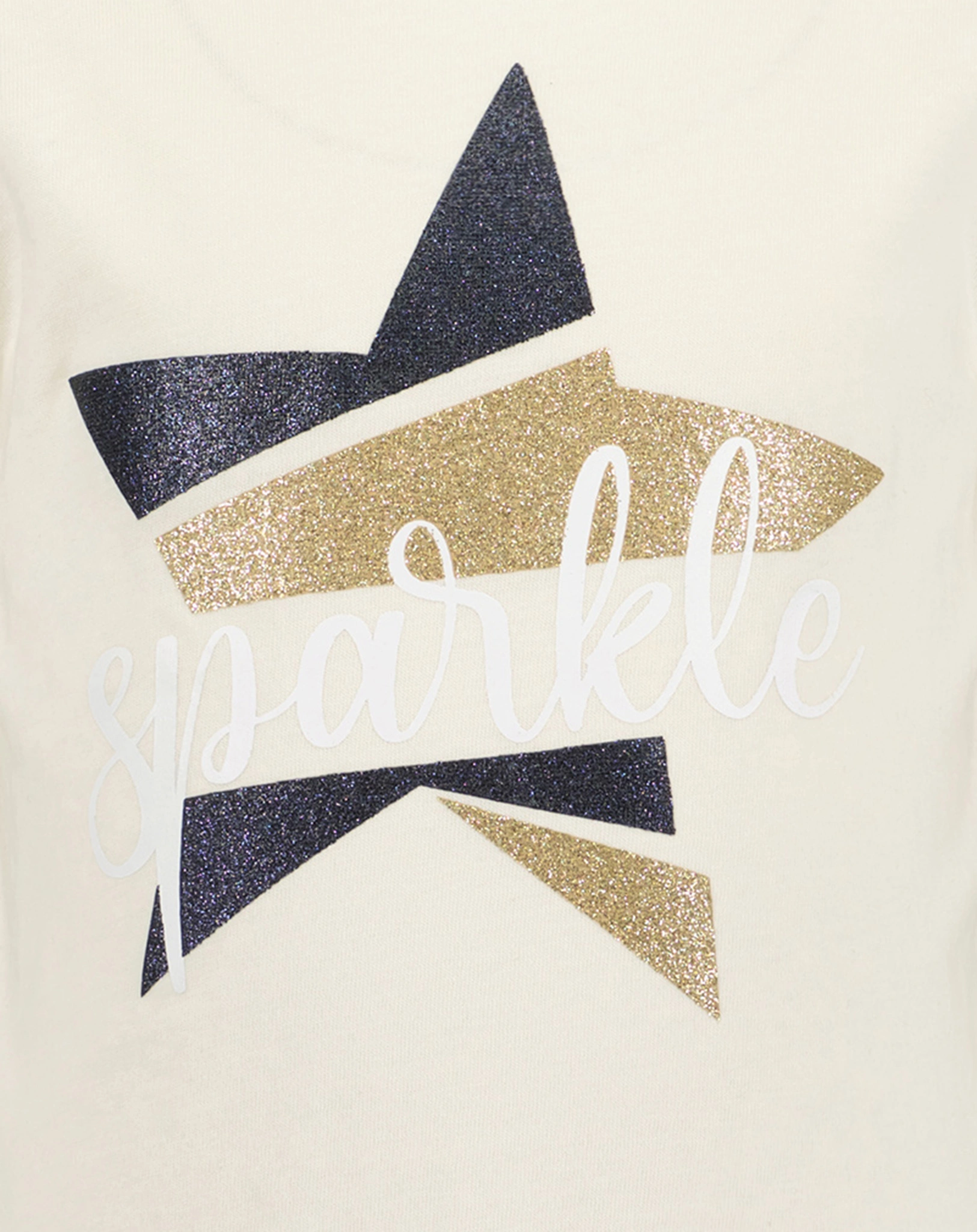 Langarmshirt SPARKLE STAR in offwhite