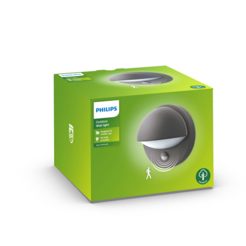 Philips buitenlamp June antraciet met bewegingssensor