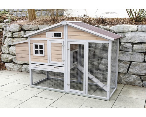 KERBL Bonny kippenhok met metalen frame, 181x65x118 cm, gelakt