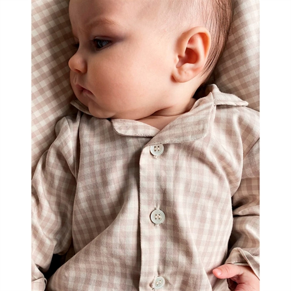 Blue Gingham Klassisk Natdragt - Lalaby