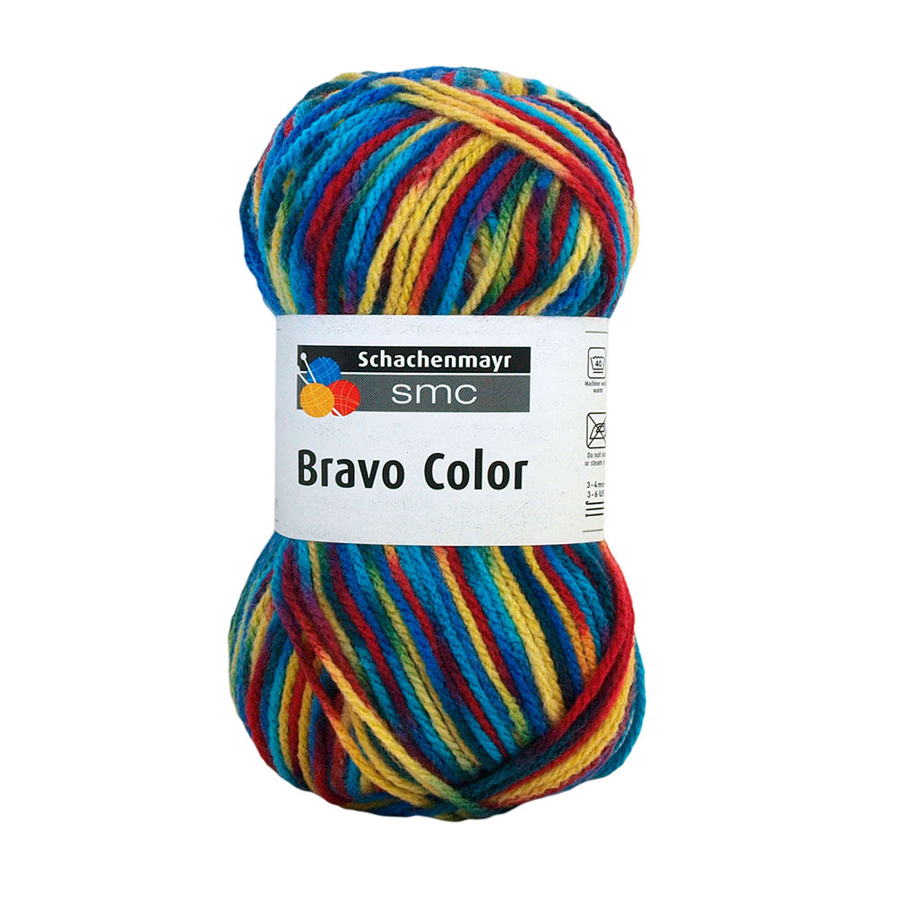 Pelote de laine BRAVO COLOR multicolore COL0080 50g