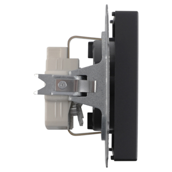 Busch-Jaeger Future Linear Enkel Geaard Stopcontact  Zwart