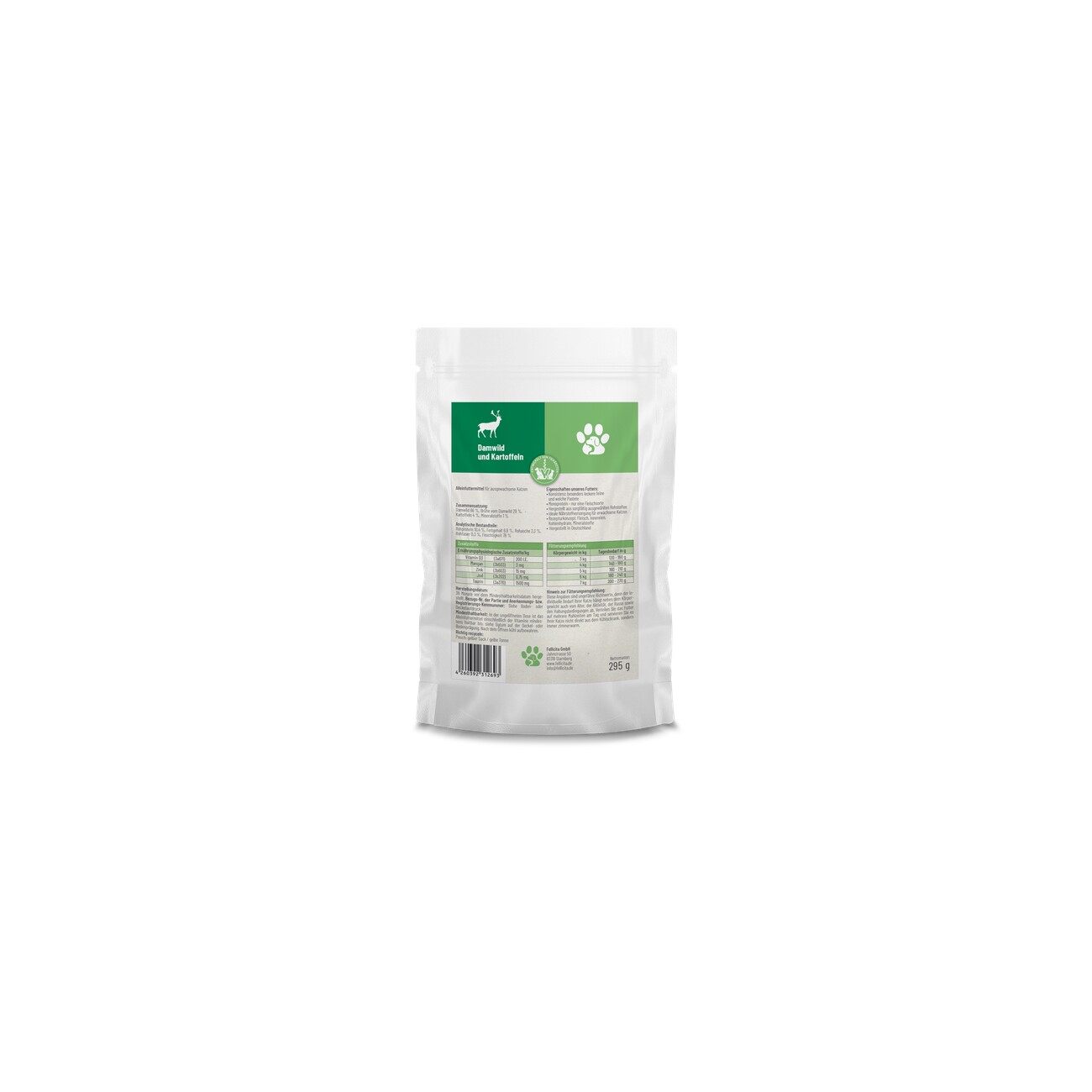 Fellicita Damwild 6x 295 g Frischebeutel
