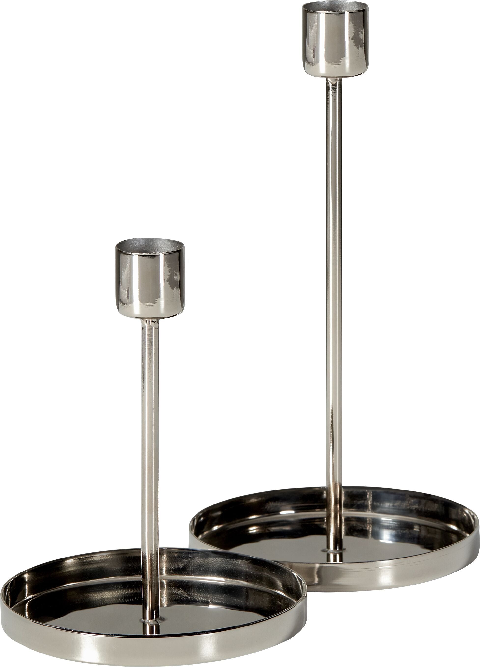 AMADEA Kerzenständer - Silber / H: 13.0 cm