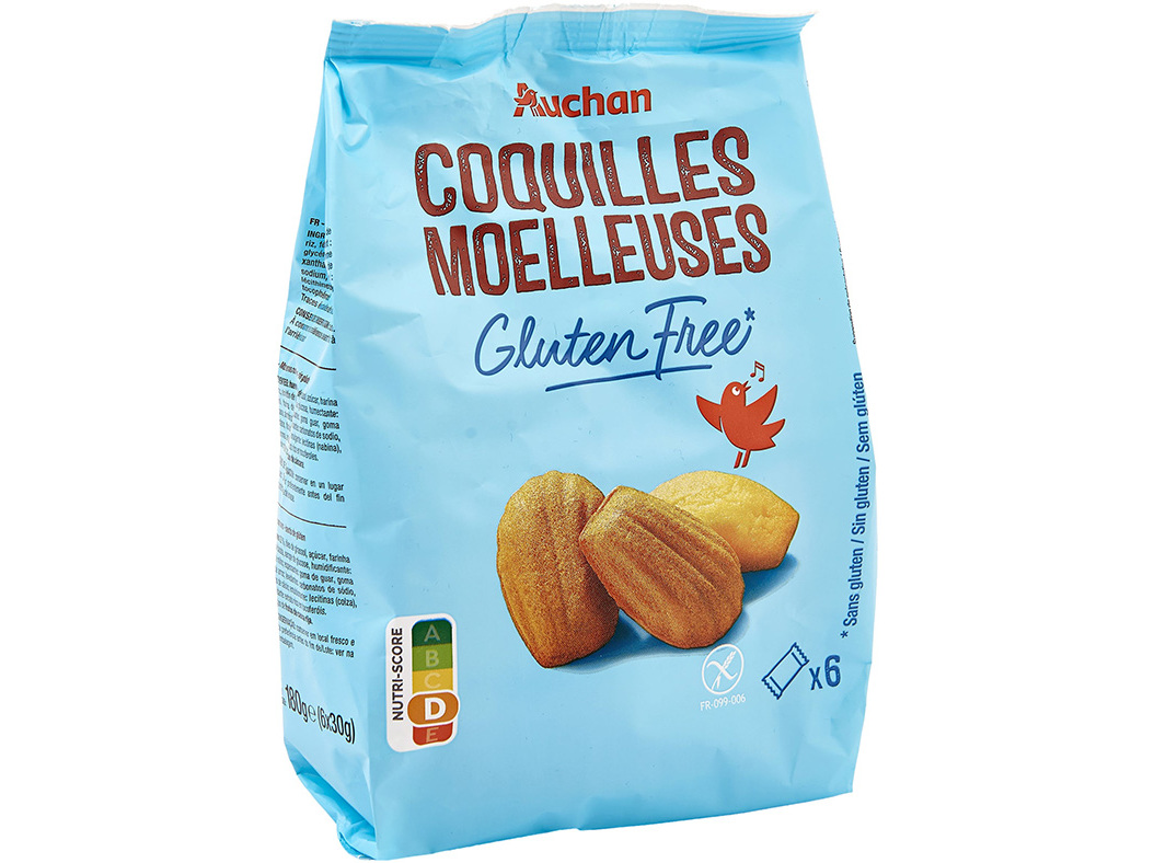 MADALENAS AUCHAN SEM GLÚTEN 6UN 180G