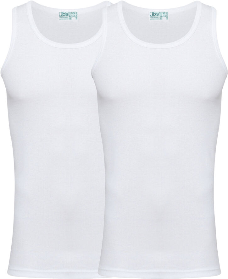 JBS JBS singlet 2-pack organic Hvid