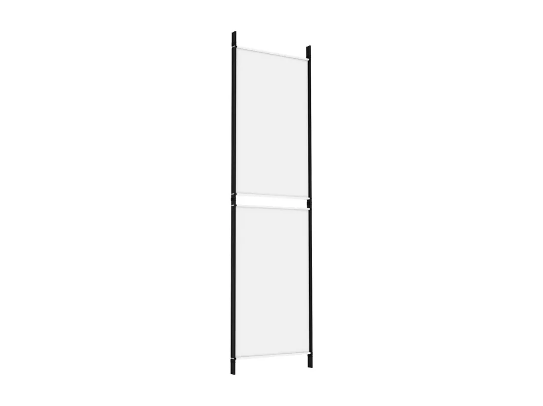 Cloison de séparation 3 panneaux Blanc 150x180 cm Tissu