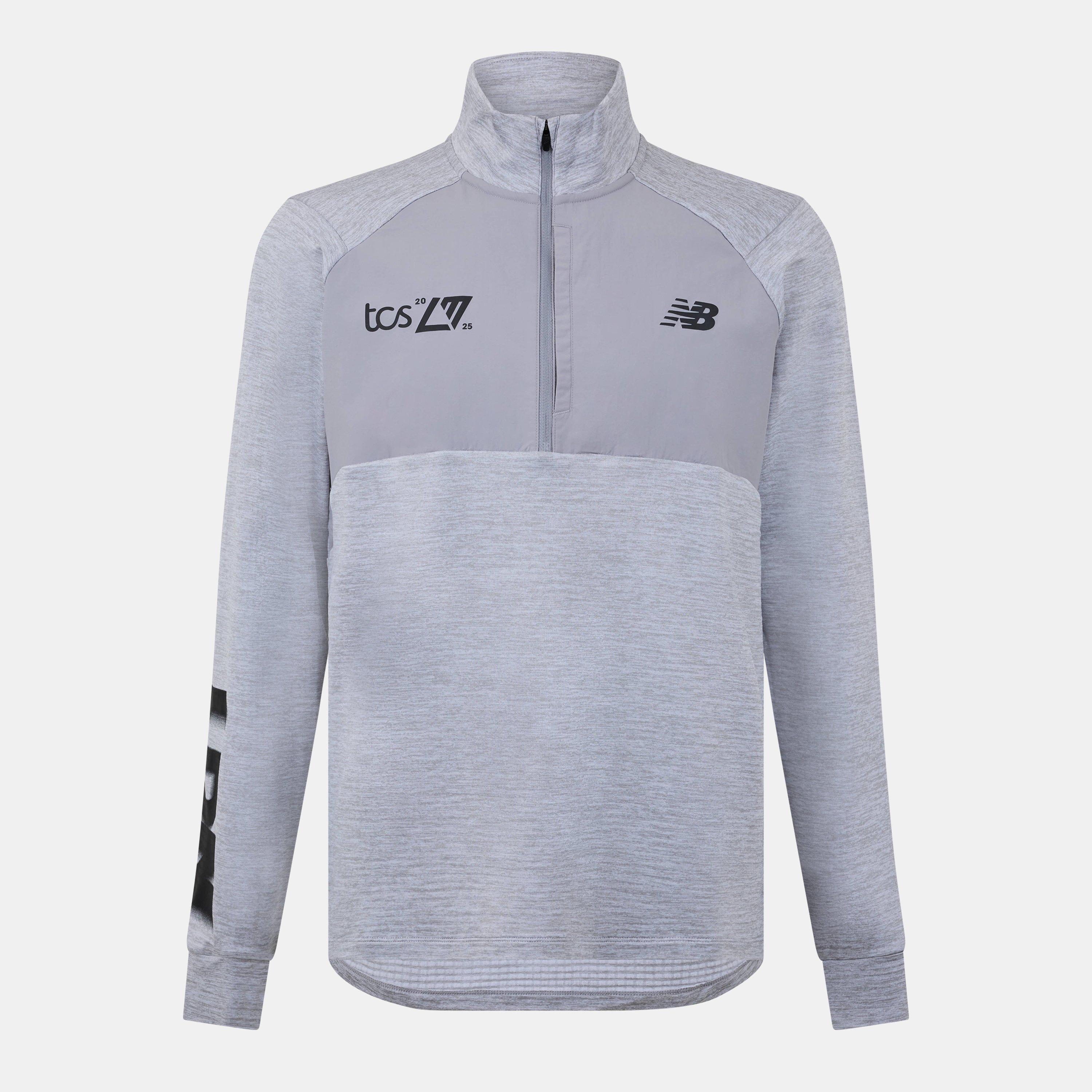 New Balance New Balance Ht Grd Q Zp Athlgrey Ag Smal Running Top Mens