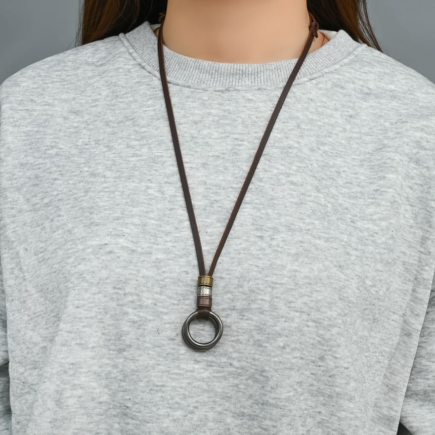 Lilafey - Hoop Alloy Hanger Koord Ketting