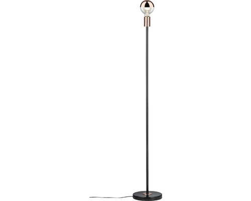 Staande lamp, 1-lichts, H 120 cm, Neordic Soar, zwart/koper