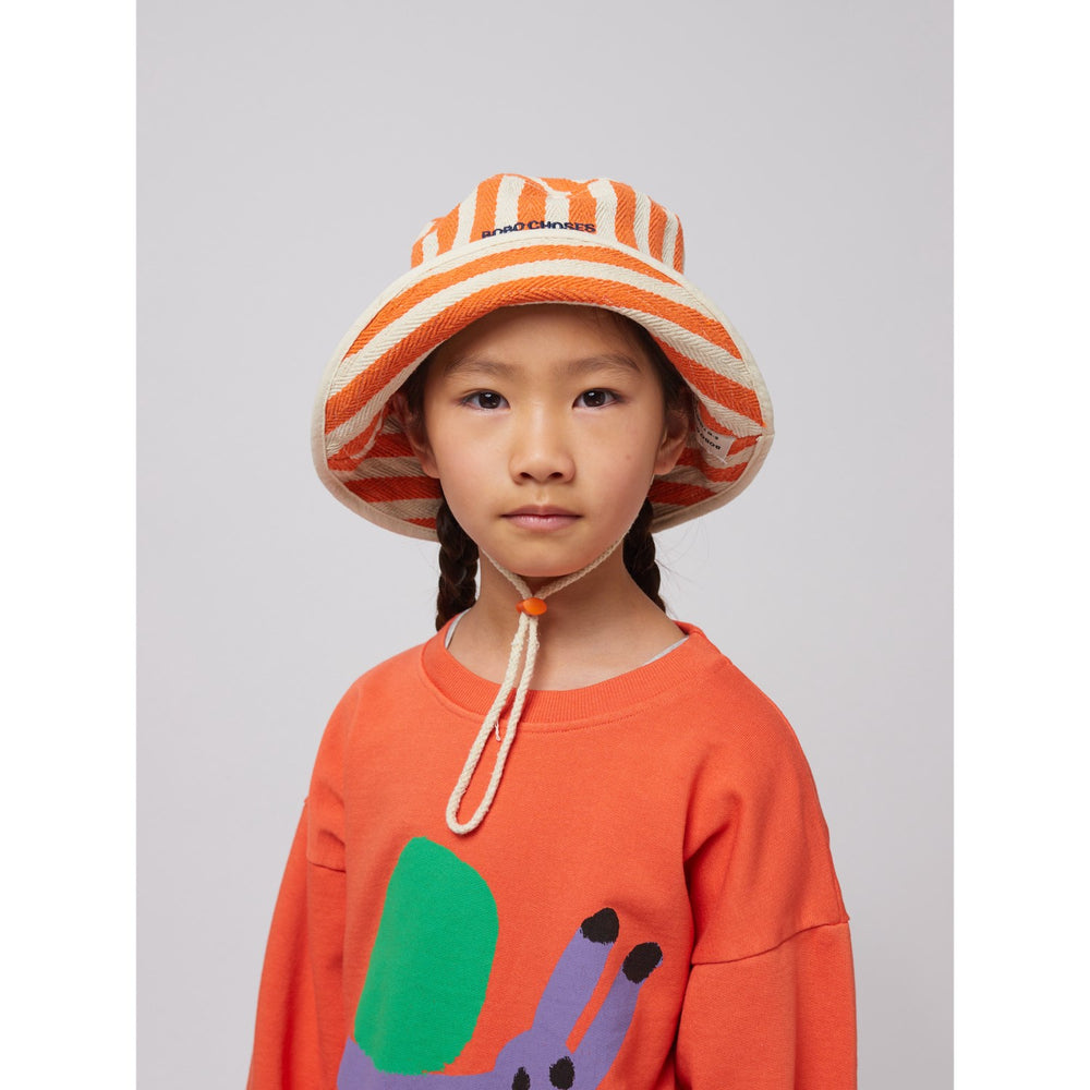 Køb Bobo Choses Orange Striped Bøllehat