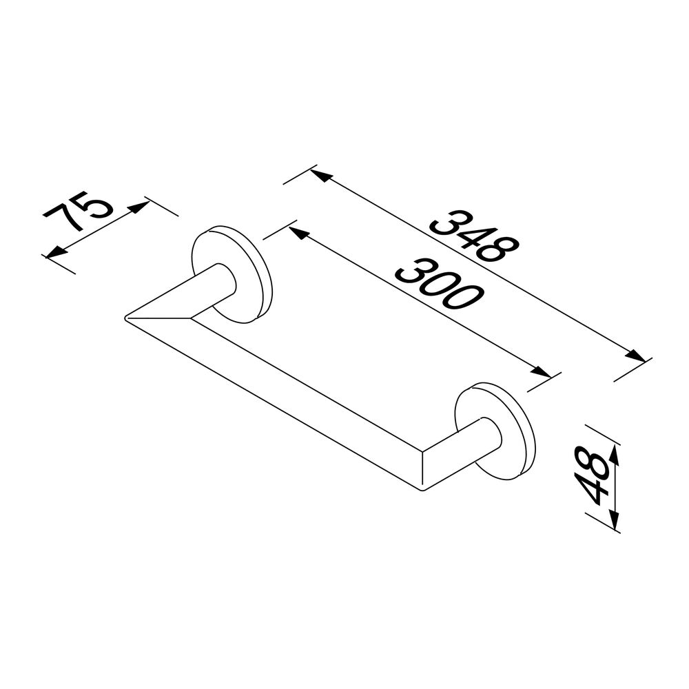Geesa Nemox badgreep 30cm RVS geborsteld