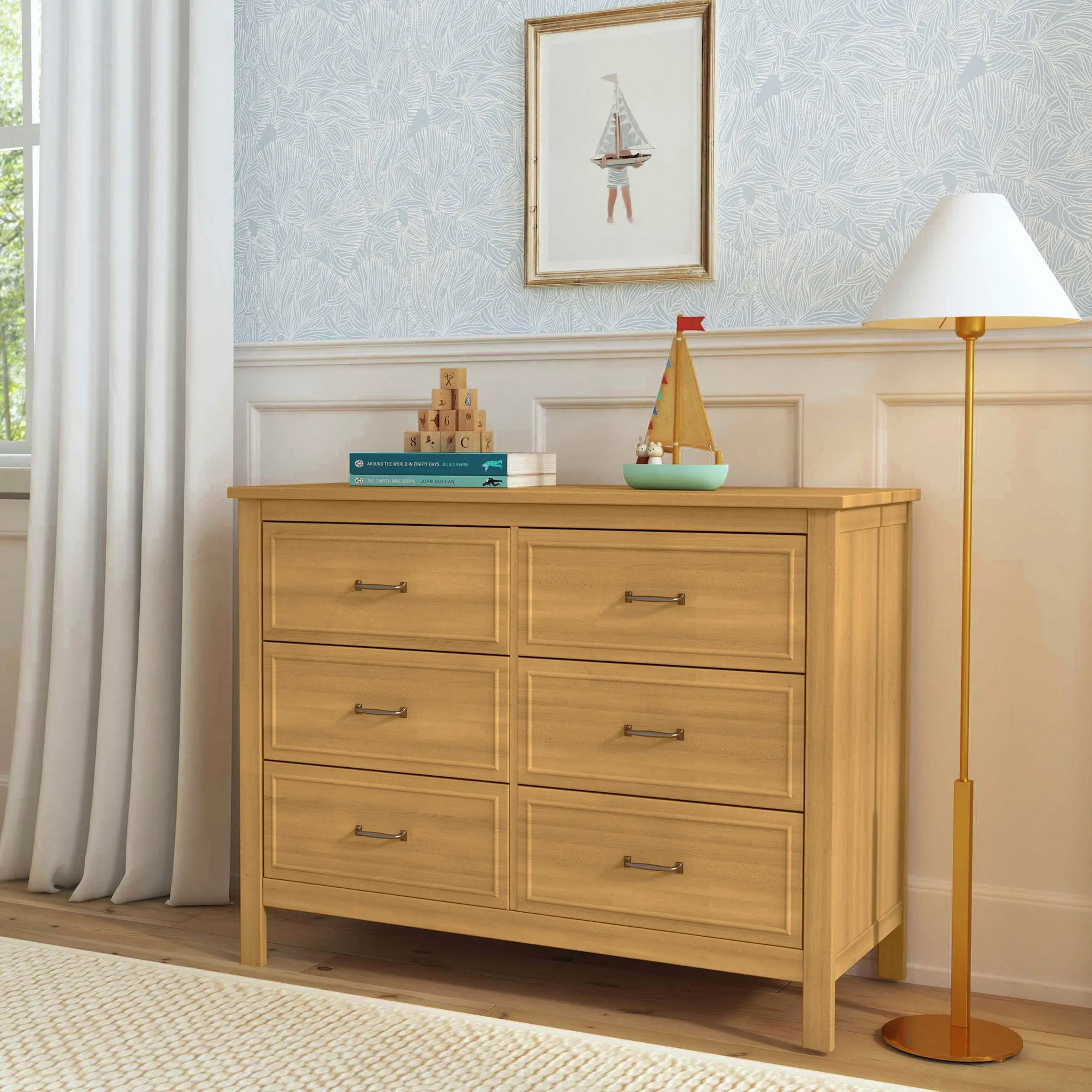 DaVinci Bureau 6 Tiroirs Charlie - Miel