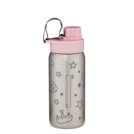 ergobag Edelstahl Trinkflasche Rosa, 500 ml