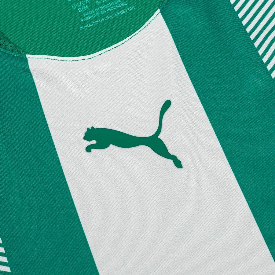 PUMA Maillot teamLIGA - Vert/Blanc Enfant