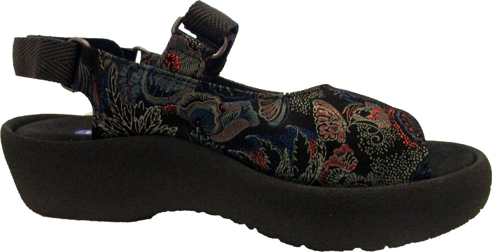 Wolky Sandale Jewel  Suede schwarz/blau
