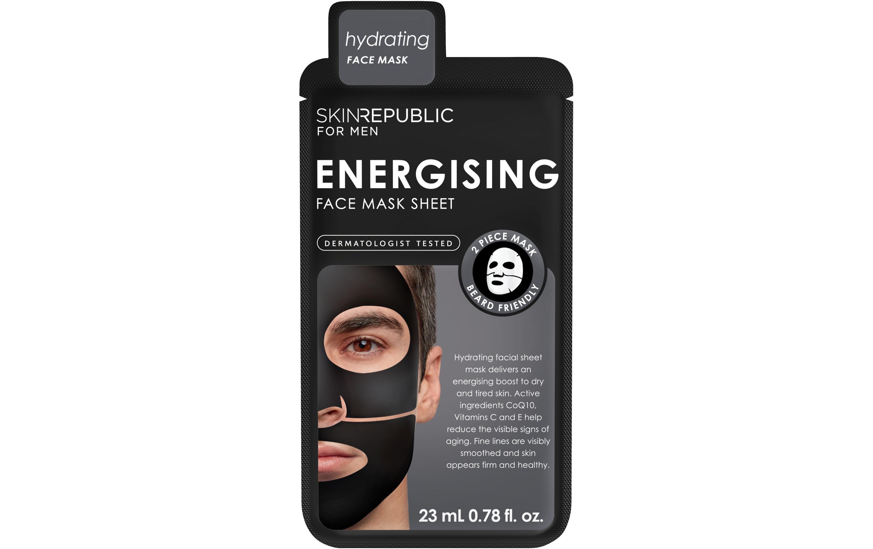 Gesichtsmaske Men's Energising Sheet 1 StückFfeuchtigkeitsspendende Tuchmaske