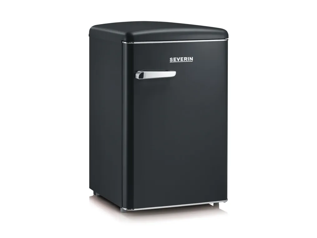 SEVERIN Retro RKS 8832 - Køleskab med fryseenhed - tabletop - bredde: 55 cm - dybde: 61.5 cm - højde: 89.5 cm - 108 liter - Klasse D - sort