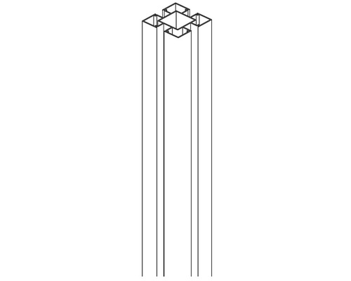 Osmo aluminium paal 9 x 9 x 200 cm geanodiseerd