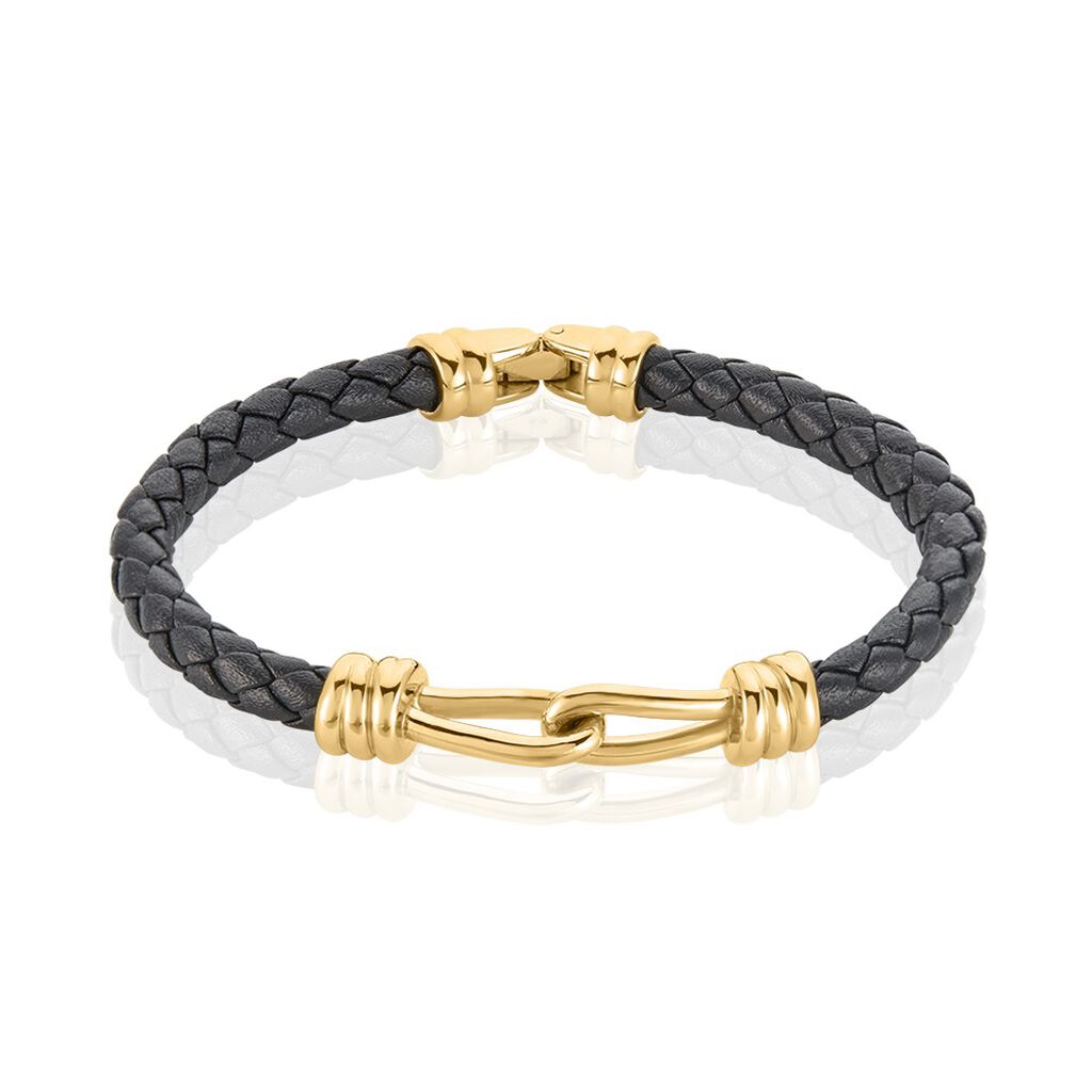 Bracelet Plaqué Or Rodolf Cuir