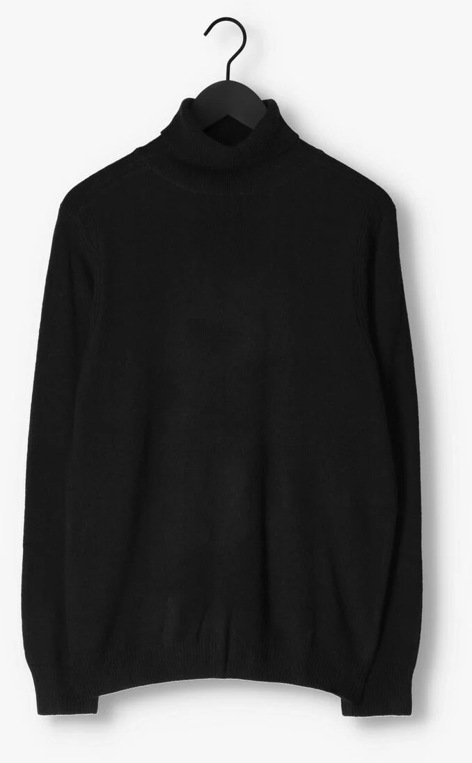 ANERKJENDT zwarte anerkjendt coltrui aknico solid roll neck lambswool