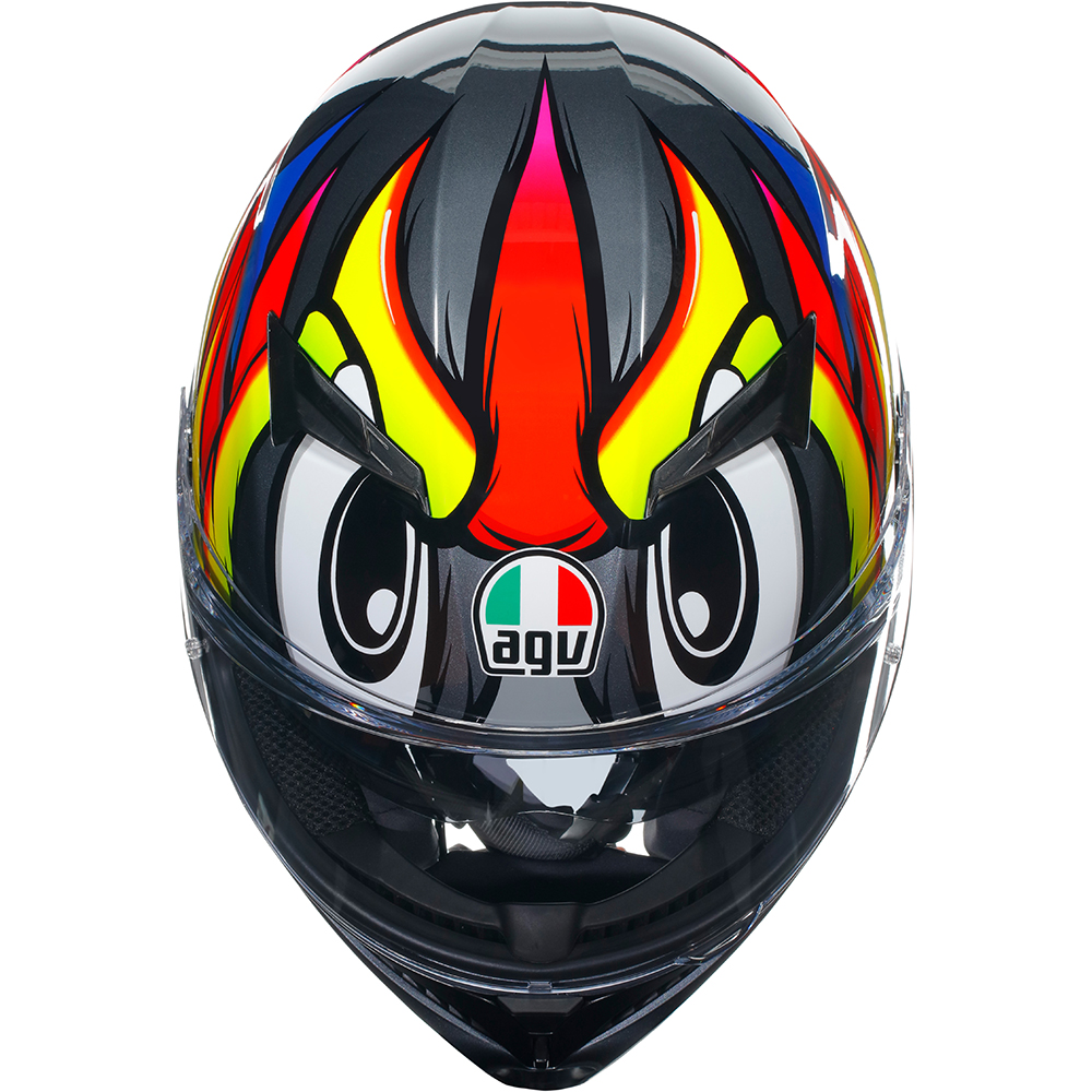 AGV - Casque K3 Birdy 2.0 Gris / Jaune / Rouge
