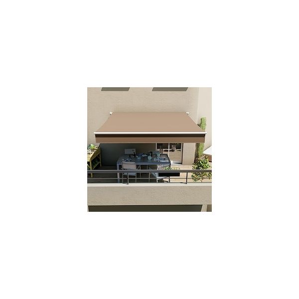 Naterial Toldo Manual Simples Calima Taupe 4X3M - 82752757