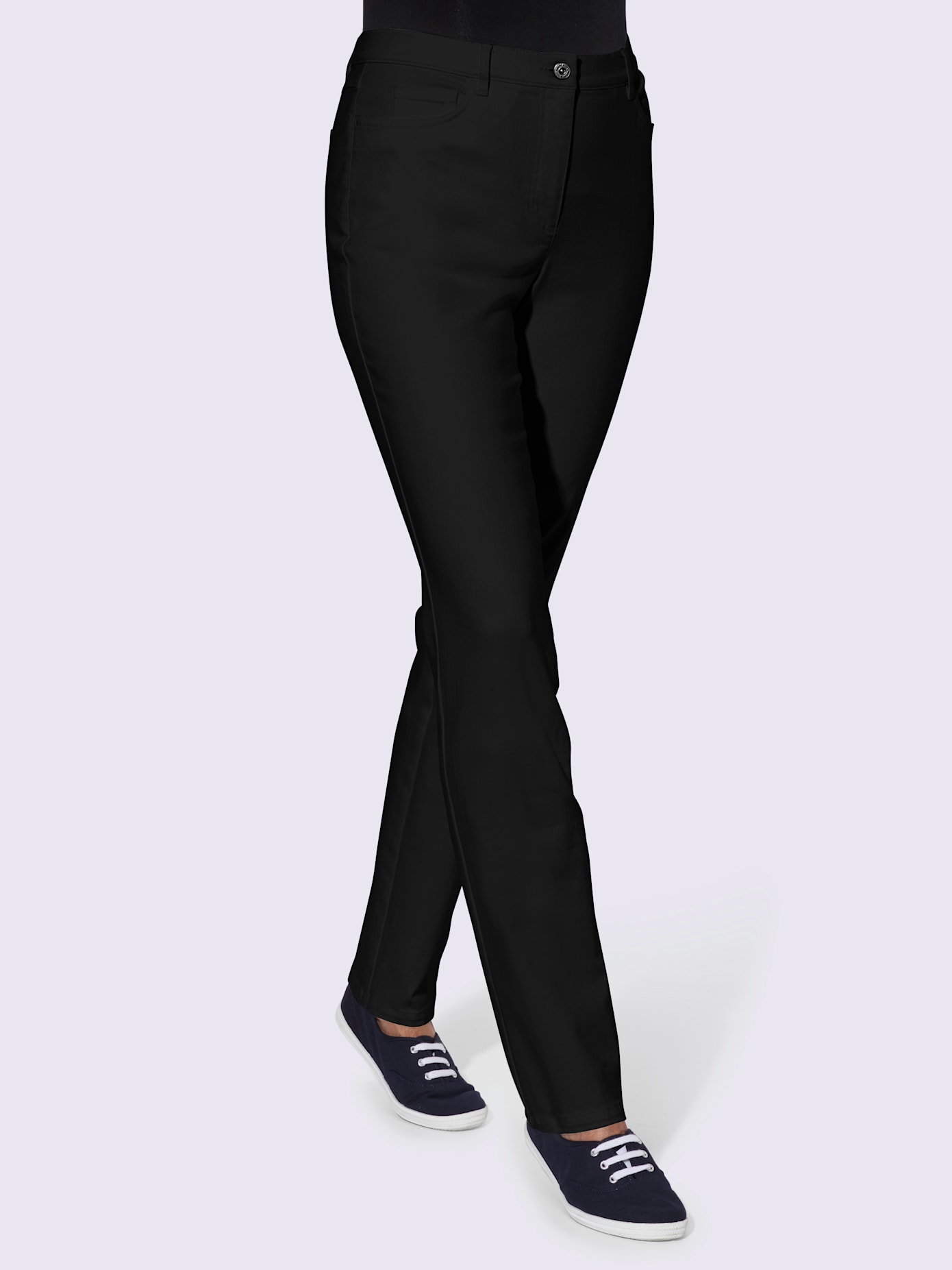 Pantalon mélanges matières perfect fit 4 poches coupes droite