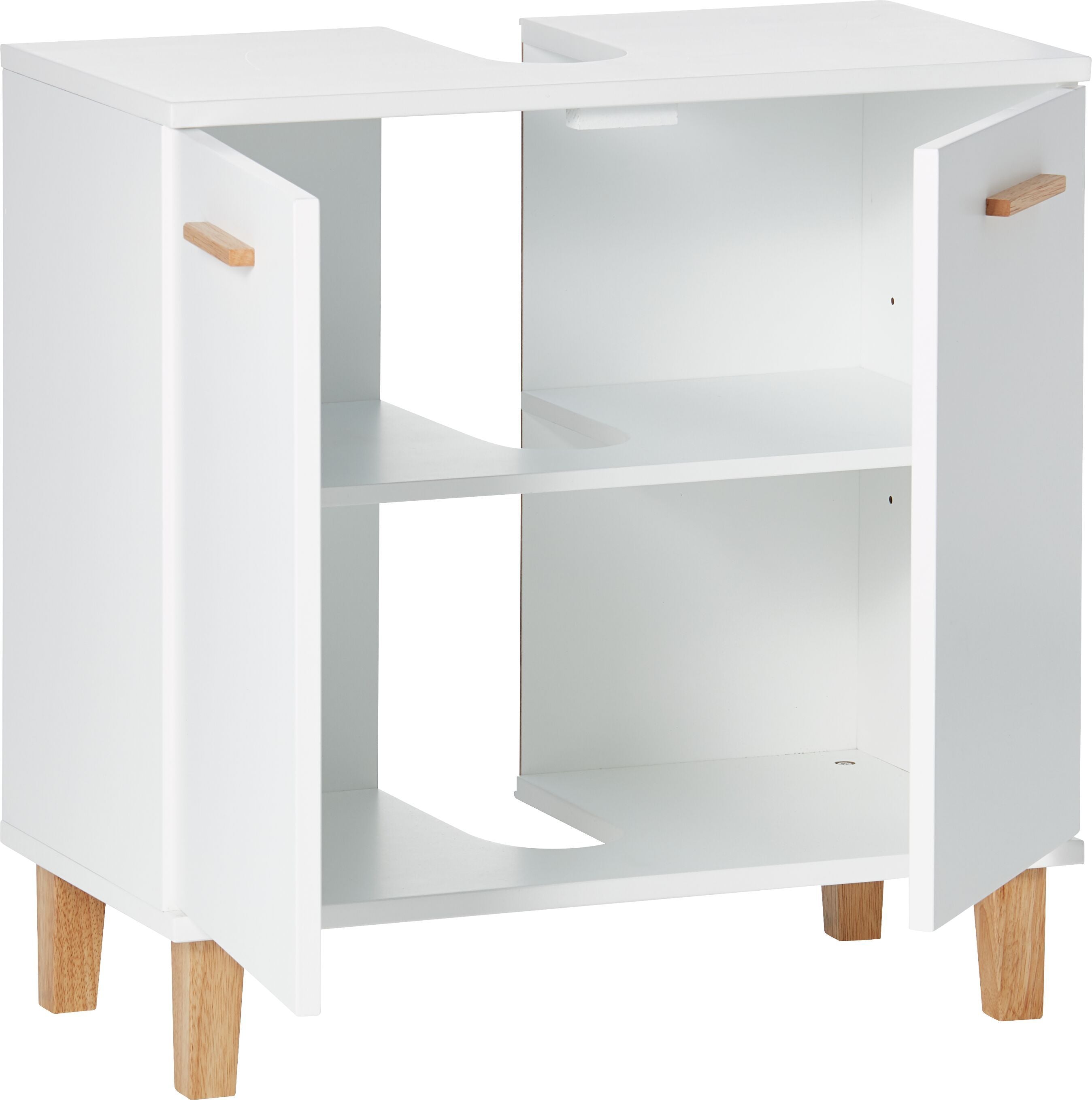 NAVARRO Lavaboy ws/natur 60x30x60cm - Weiss / B: 60.0 cm x T: 30.0 cm x H: 60.0 cm