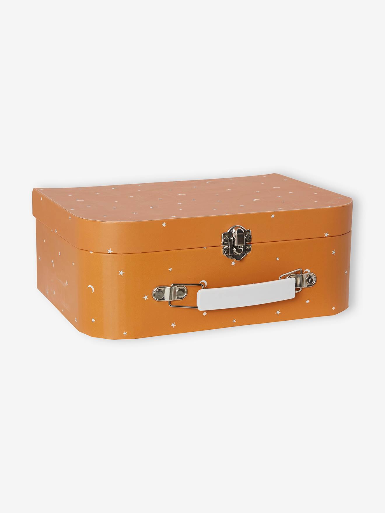 Conjunto para recém-nascido com 6 peças e sua mala leve branca estampada.