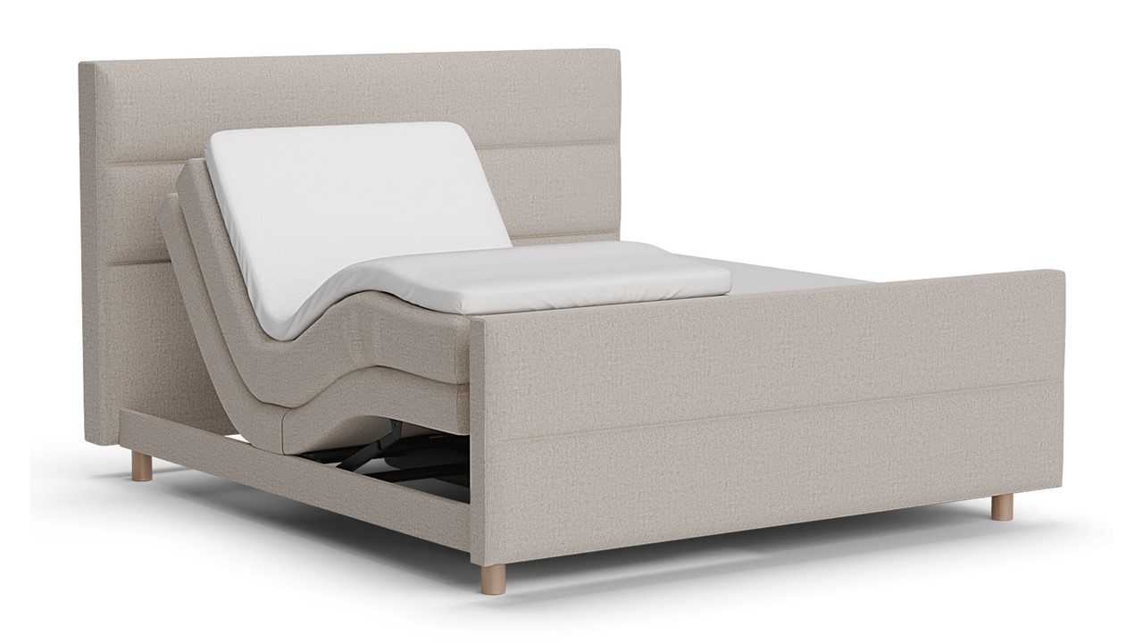 Elektrische boxspring Mica - Soft touch beige