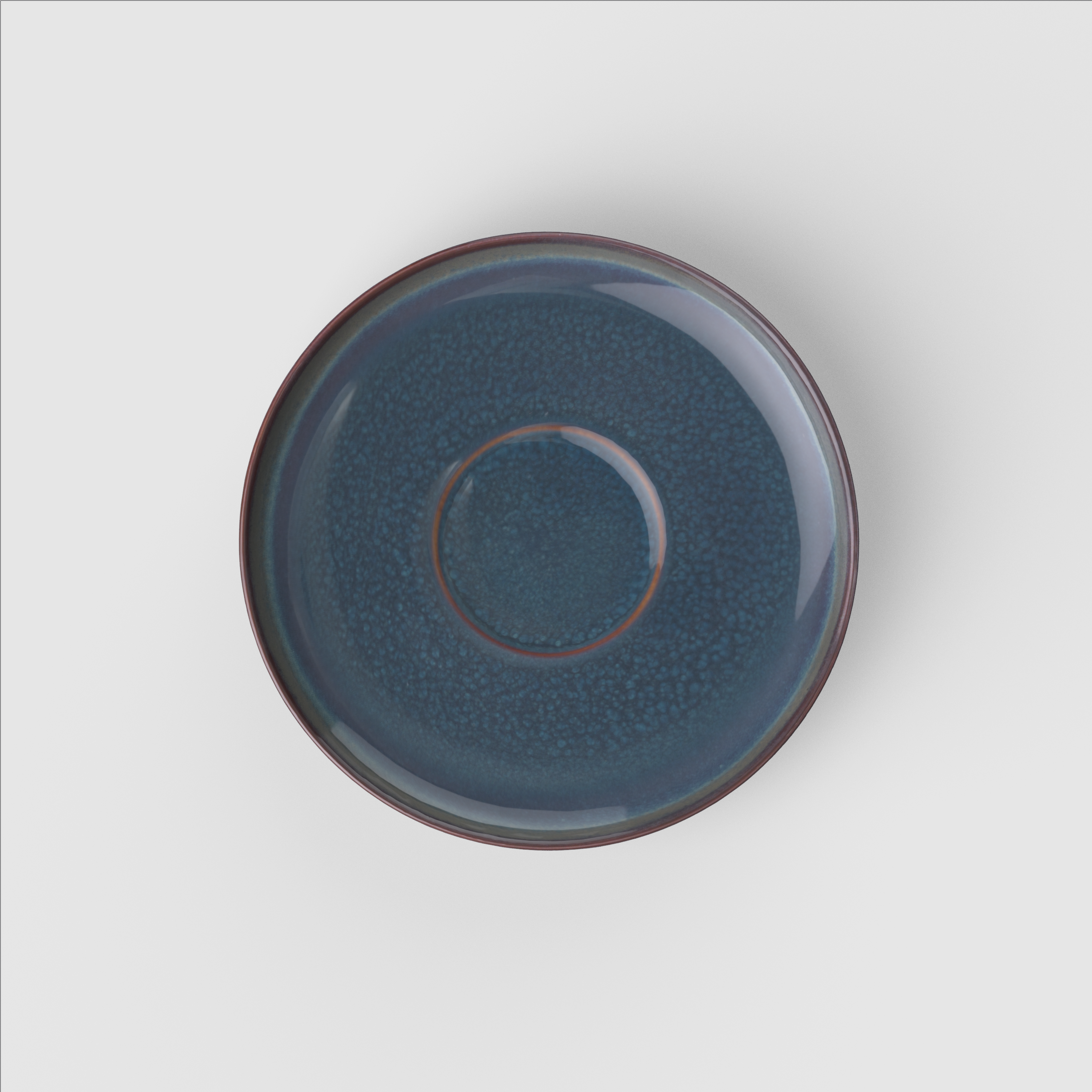 Crafted Coffee cup saucer Blue, 5.9'', Premium Porcelain