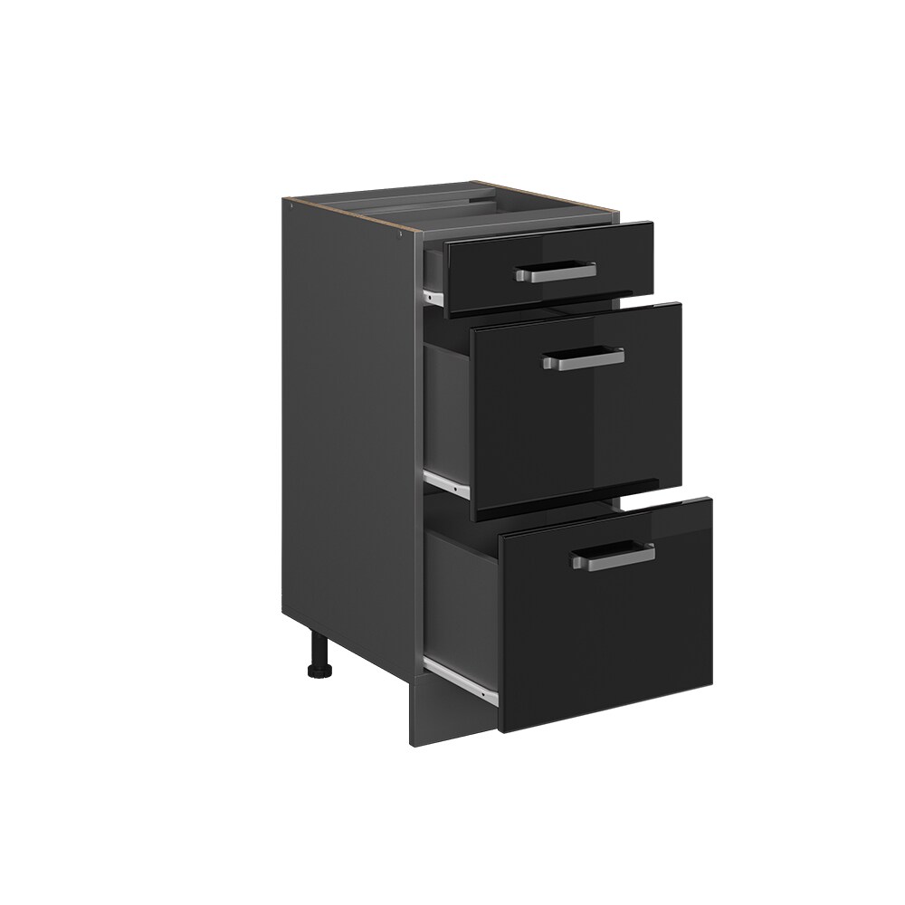 Vicco Schubladenunterschrank Küchenschrank R-Line Solid Anthrazit Schwarz 40 cm modern