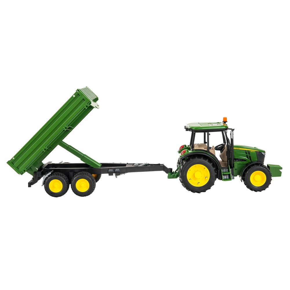 Bruder John Deere 1:16 5115M mit Kippanhänger