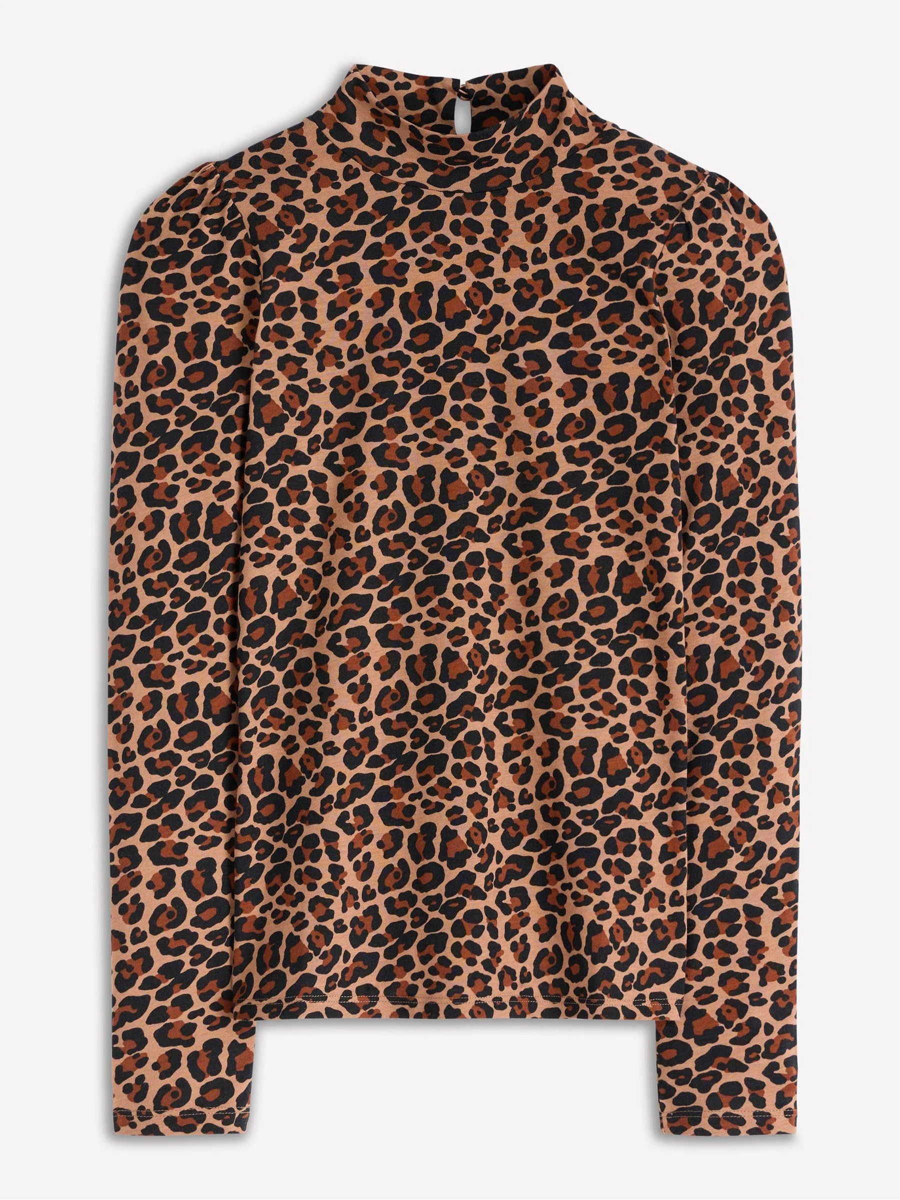 Boden top van jersey met pofmouwen