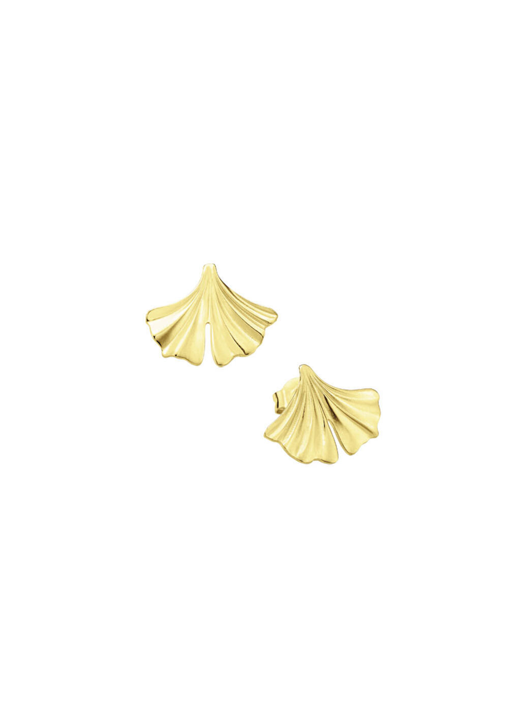 Natürliche Eleganz: Ohrstecker Ginkgoblatt
