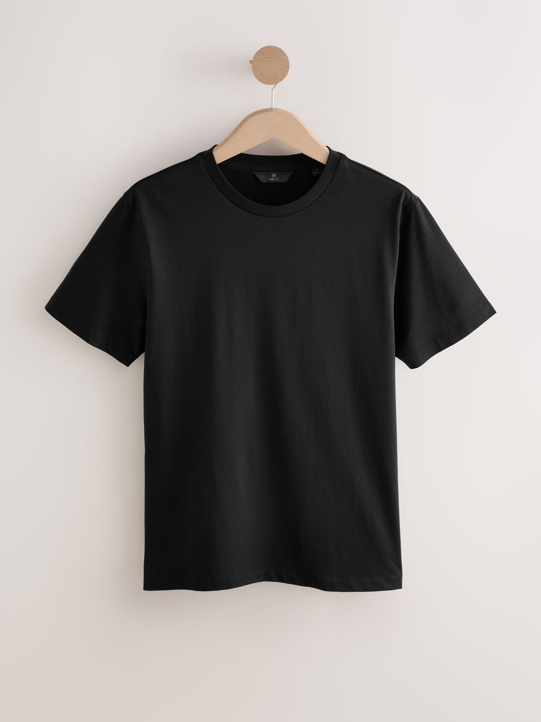 Zwart - Slim Fit - Signature SUPIMA® Cotton Crew Neck T-Shirt