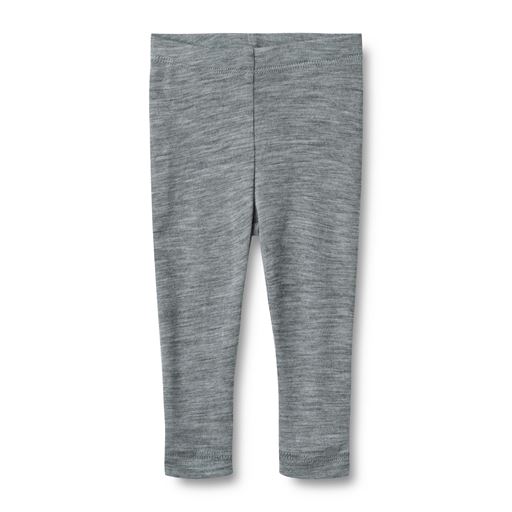 Wheat Agi Wool Baby Leggings, Melange Grey, 86 cm