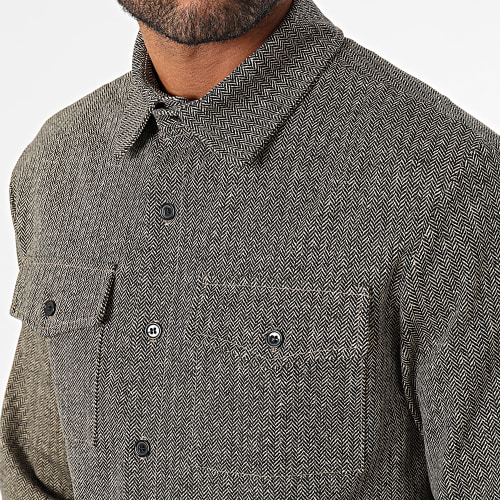 Ensemble Surchemise Et Pantalon Jogging Beige Chiné