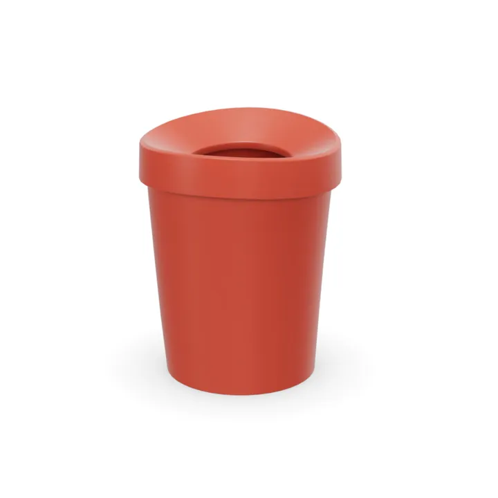 Vitra Poubelle de bureau Happy en matière recyclé | Coquelicot