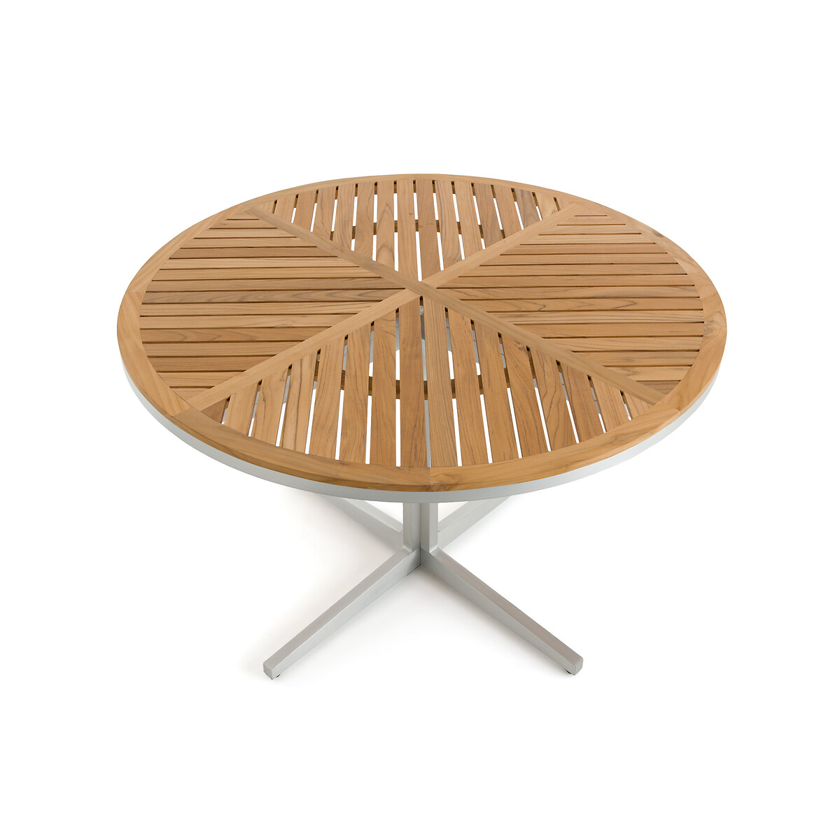 AM.PM<br>Mesa de jardim redonda em teca/alumínio, Maestrale